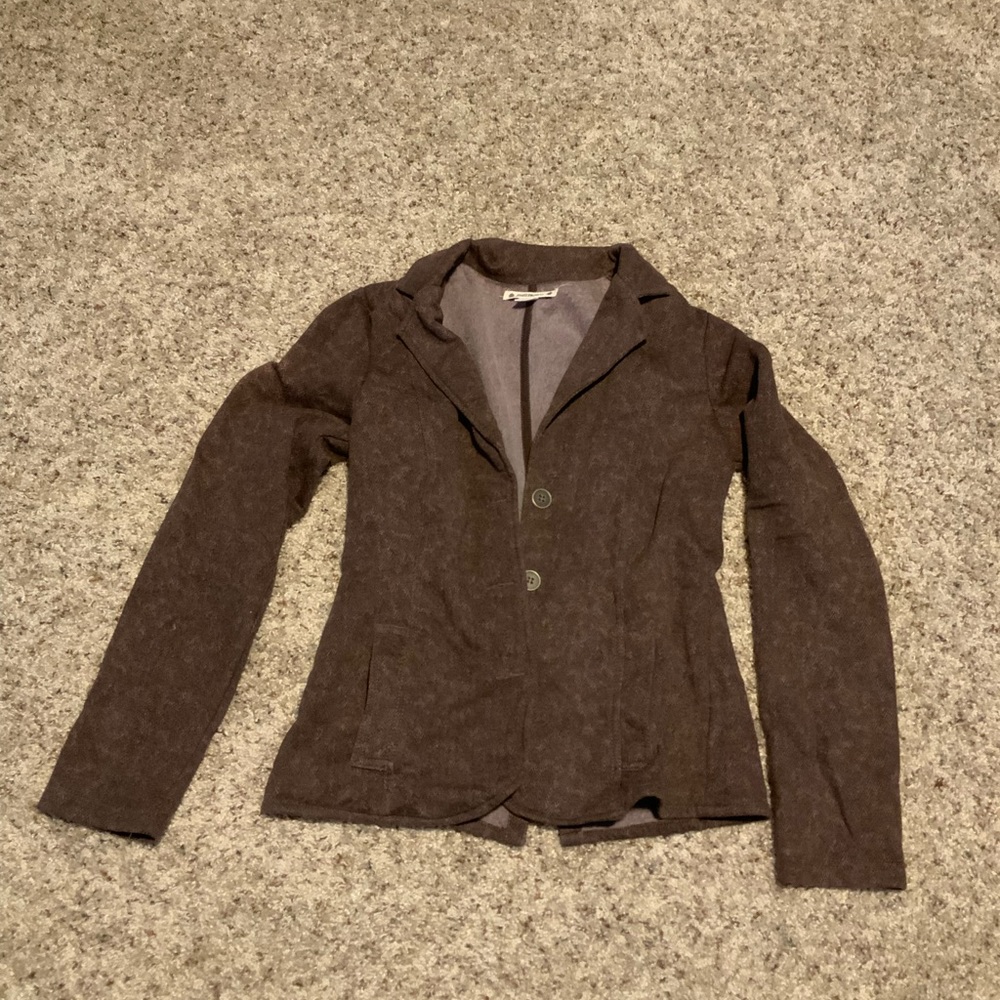RuffHewn causal blazer-brown in color